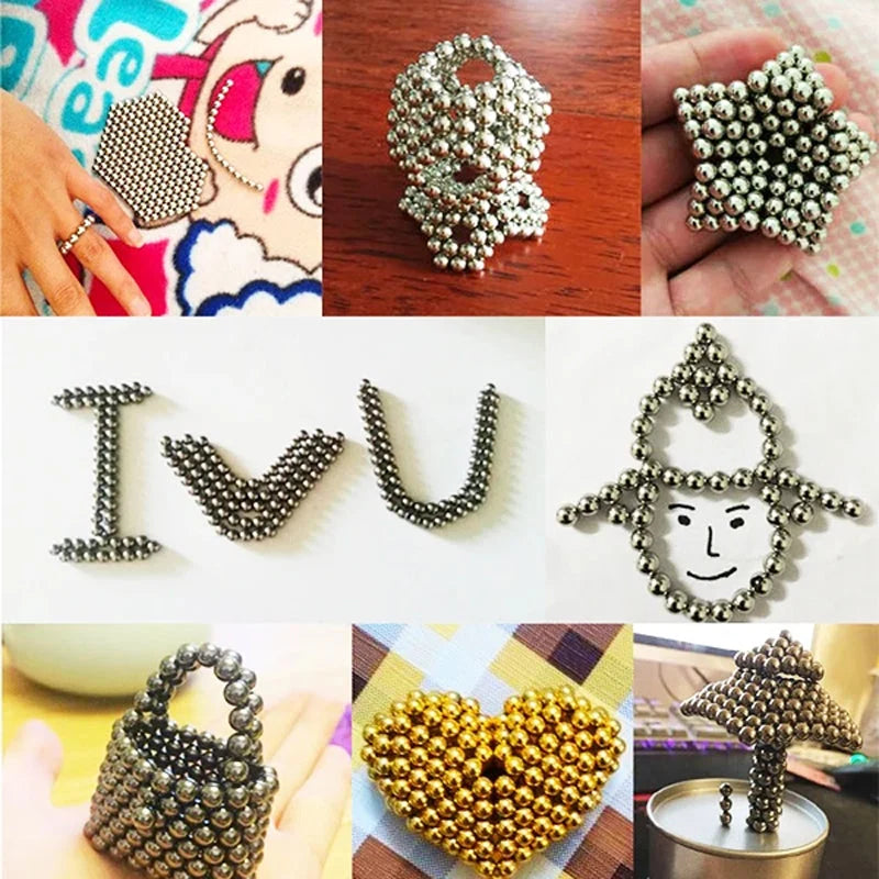 Magnetic Ball Set Multicolored Metal Stress Relief