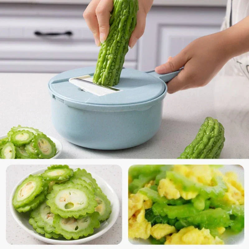 Vegetable Slicer 12-in-1 Stainless Steel Blades