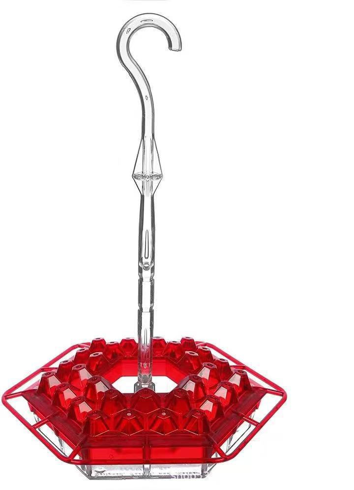 Hanging Feeder for Hummingbirds with Nectar Tray and Ant Guard