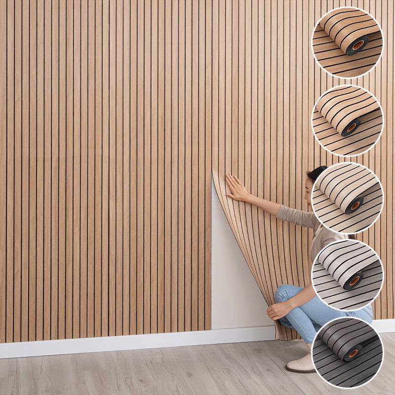 Embossed 3D Wood-Look Self-Adhesive Wall Sticker