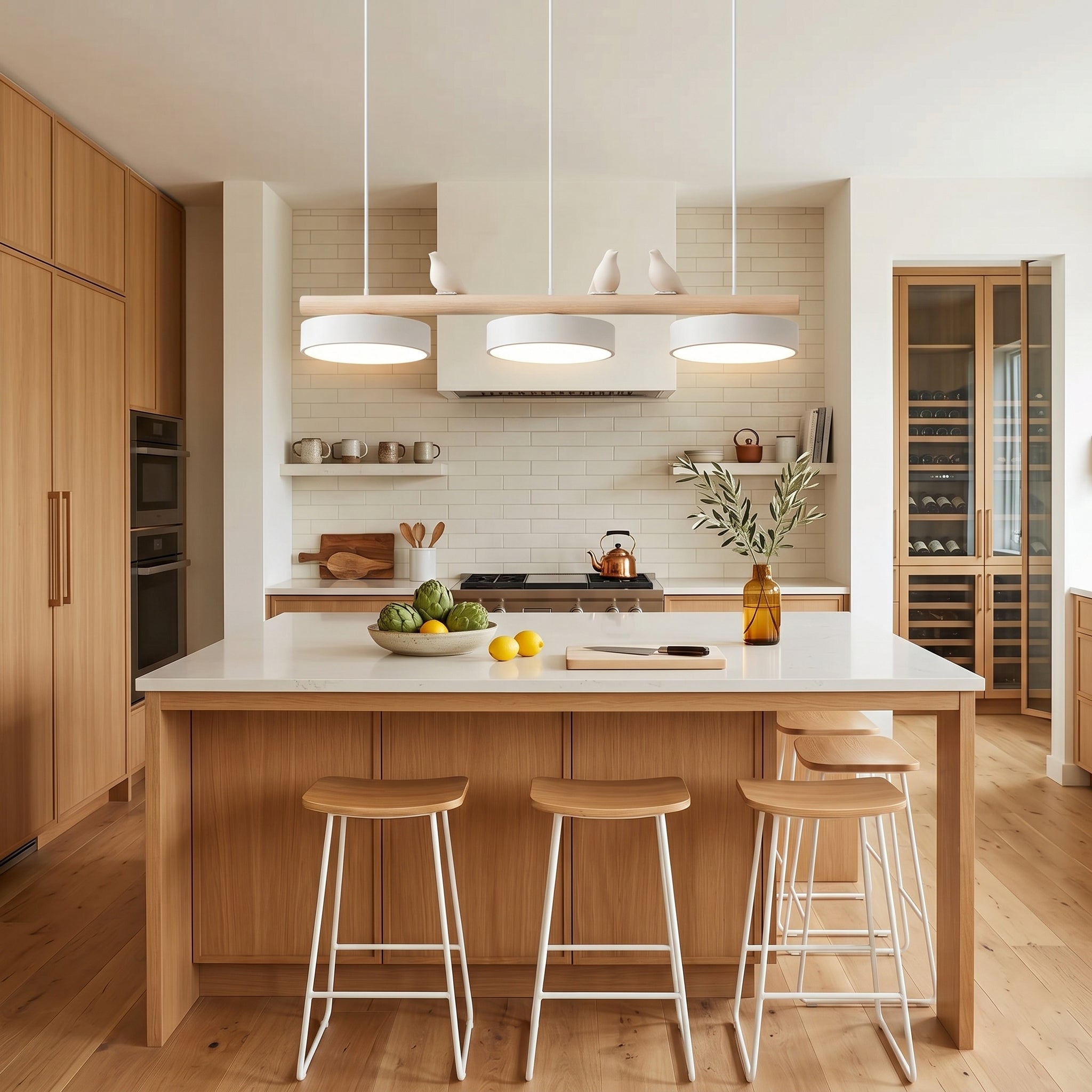 Dimmable Even Illumination Round Pendant Light
