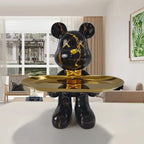Decorative Bear Storage Figurine Resin Bowl