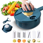 Slicer Set 12-In-1 Stainless Steel & Hidden Storage