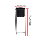 Contemporary Black Rectangular Plant Holder for Indoor Use