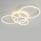 Contemporary LED Ceiling Fixture with Multiple Rings
