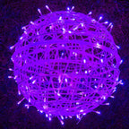 LED Sphere Lights with Metal Wire Ball Design for Hanging Decor
