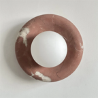 Elegant Indoor LED Wall Light Fixture - Modern Marble Sconce