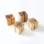 Handcrafted Wall Light in Solid Wood with Resin Detailing