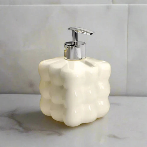 Ceramic Soap Dispenser with Puff Bubble Design