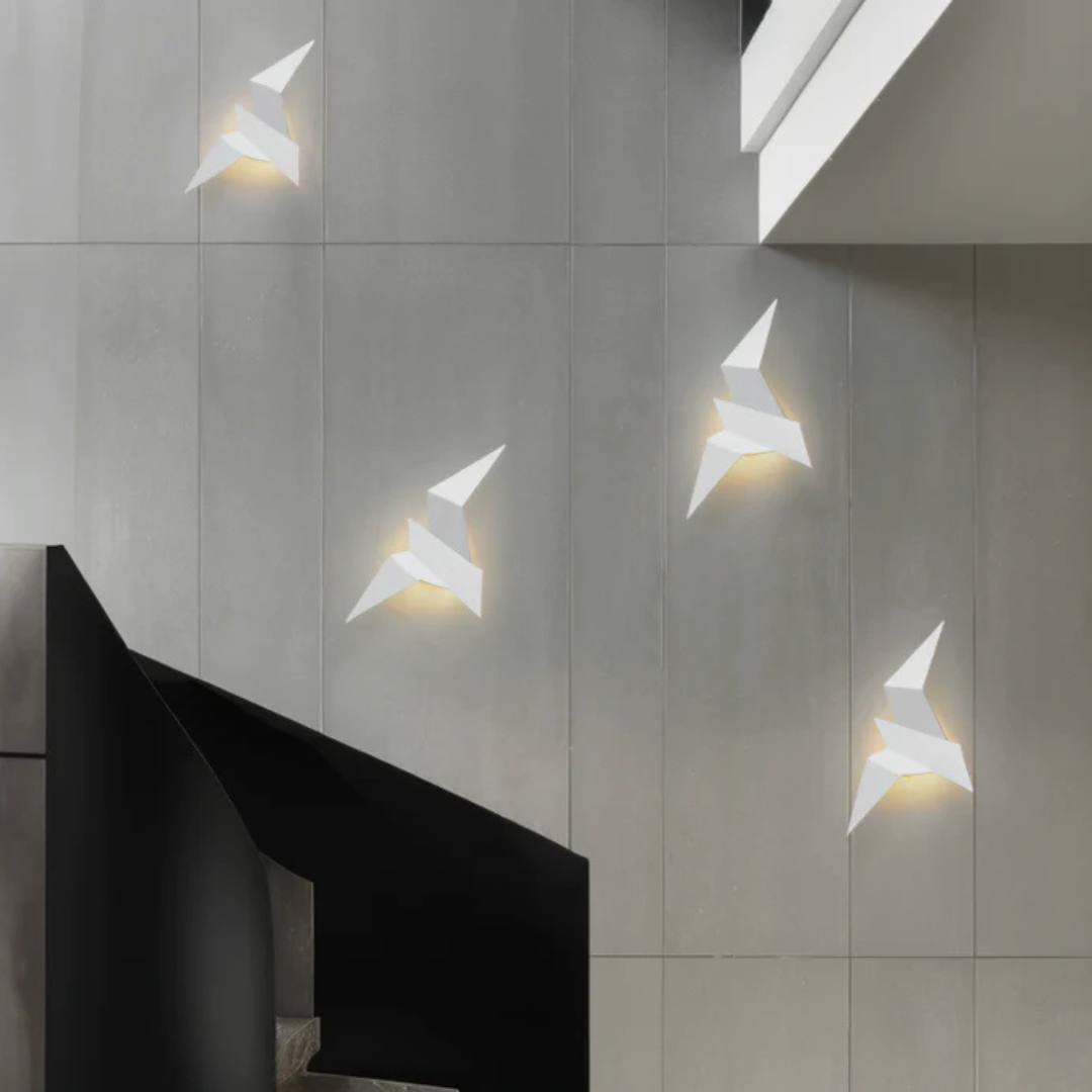 Modern Indoor LED Sconce - Unique Origami Wall Light