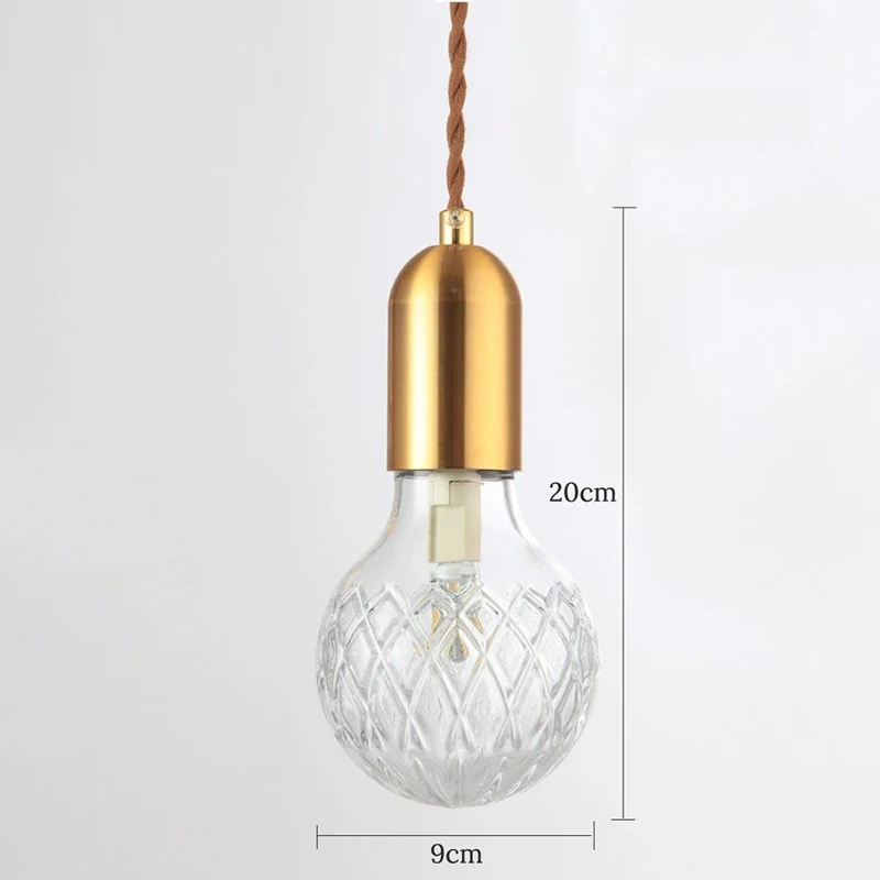 Radiant Elegance: Brass Pendant Light with Crystal Glass Shade