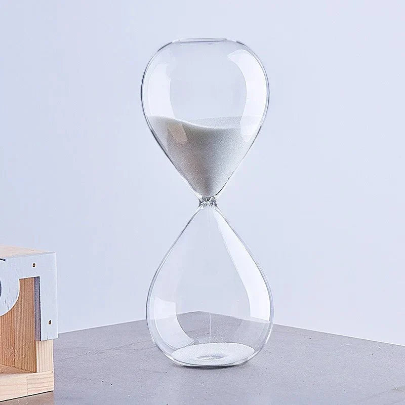 Elegant Glass Sand Timer with Adjustable Time Settings – Home and Office Decor