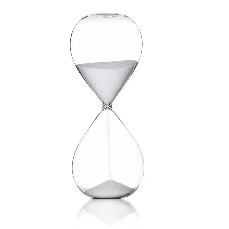 Elegant Glass Sand Timer with Adjustable Time Settings – Home and Office Decor