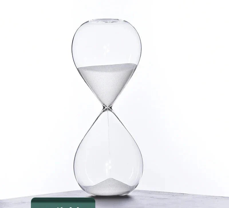 Elegant Glass Sand Timer with Adjustable Time Settings – Home and Office Decor