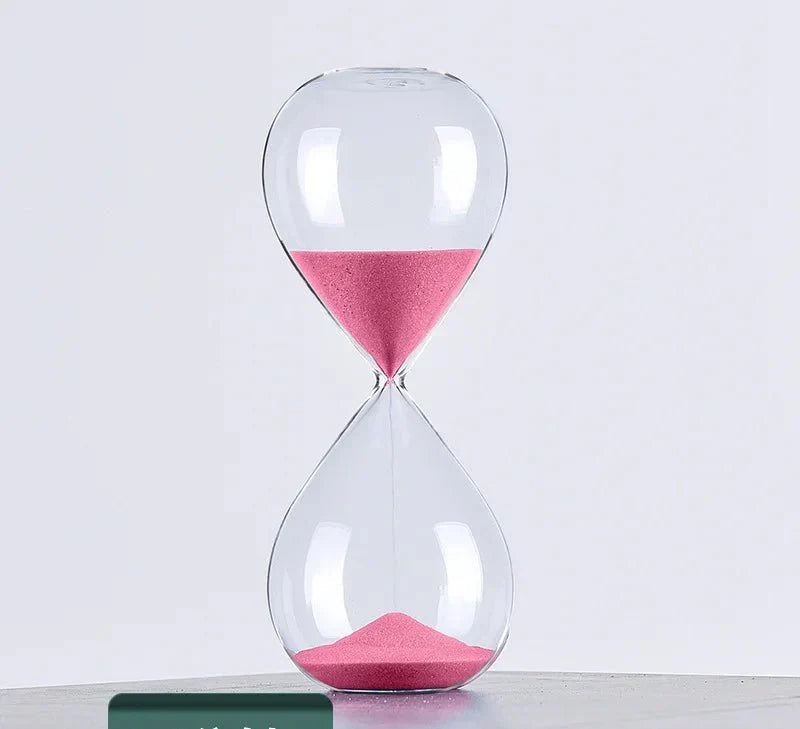 Elegant Glass Sand Timer with Adjustable Time Settings – Home and Office Decor