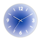 Modern Gradient Design Wall Clock in Sunset Glass Finish