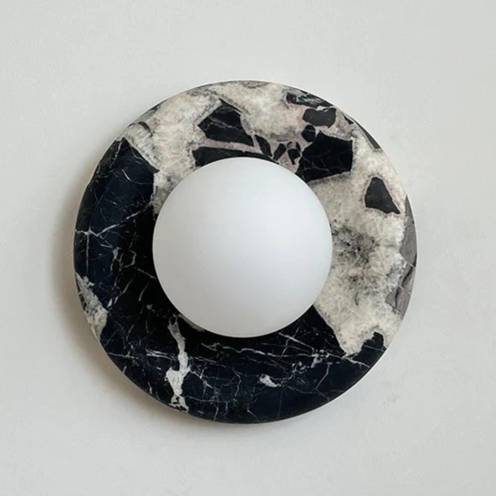 Elegant Indoor LED Wall Light Fixture - Modern Marble Sconce