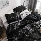 Black Marble 3-Piece Bedding Set – Quilt Cover Ensemble