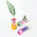 Vibrant Gradient Acrylic Vase for Modern Home Decor