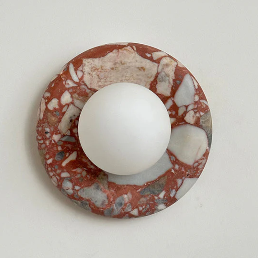 Elegant Indoor LED Wall Light Fixture - Modern Marble Sconce
