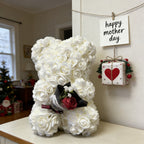 Artificial Flower Bear Decor for Mother's Day Gift