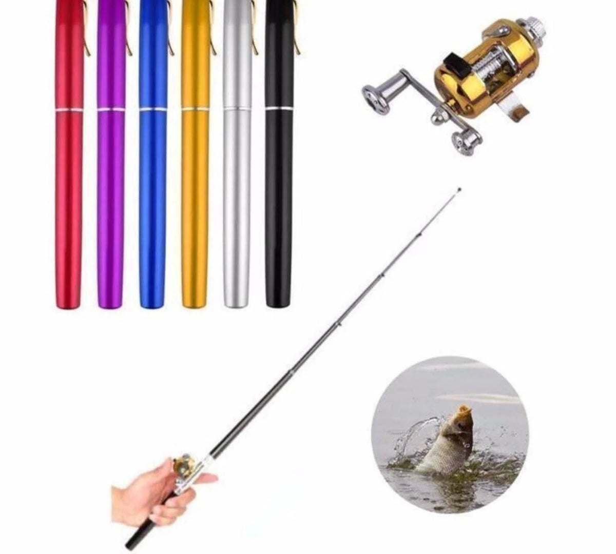 Telescopic Fishing Rod Pocket Sized Corrosion Resistant Aluminum Alloy