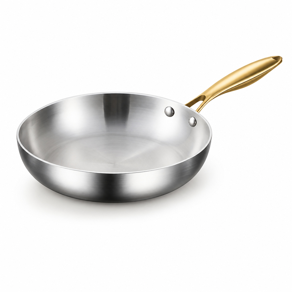 316 Stainless Steel Three-Layer Nonstick Frying Pan (Induction & Oven Safe)
