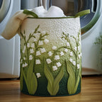 Quilted Cotton-Polyester Foldable Storage Basket