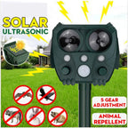 Outdoor Animal Repeller Solar Powered Ultrasonic & PIR Sensor