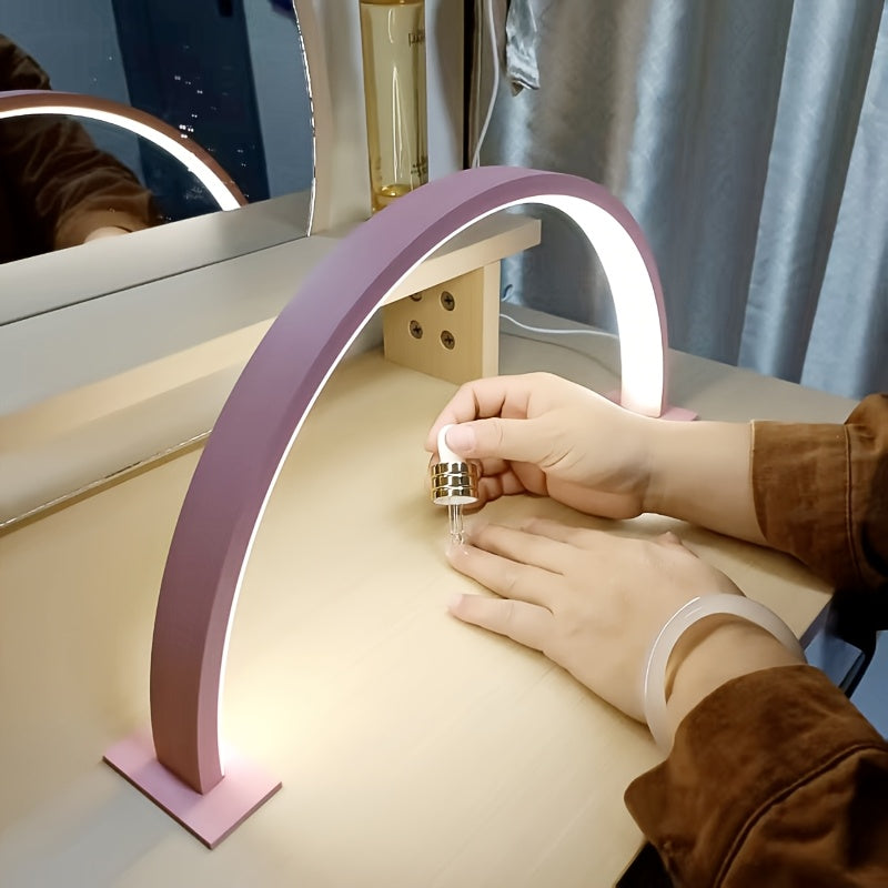 Adjustable Metal Desk Light with USB – LED Crescent Moon Design