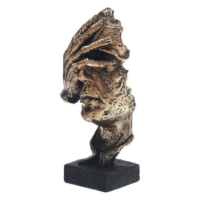 Abstract Sculpture Scandinavian Minimalist Gold Finish