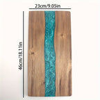 Acacia Wood Charcuterie and Cheese Board with Resin River Design