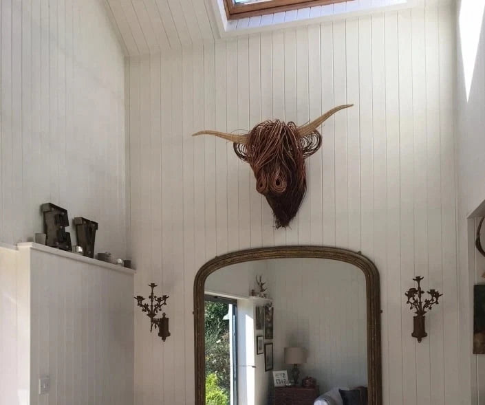 Cow Wall Sculpture Handcrafted Lifelike Ready To Hang