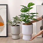 Self-Watering Planter with Water Level Indicator – Modern Wine Glass Shape
