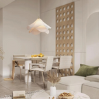 Height-Adjustable Fabric Shade 3000K LED Pendant Lamp