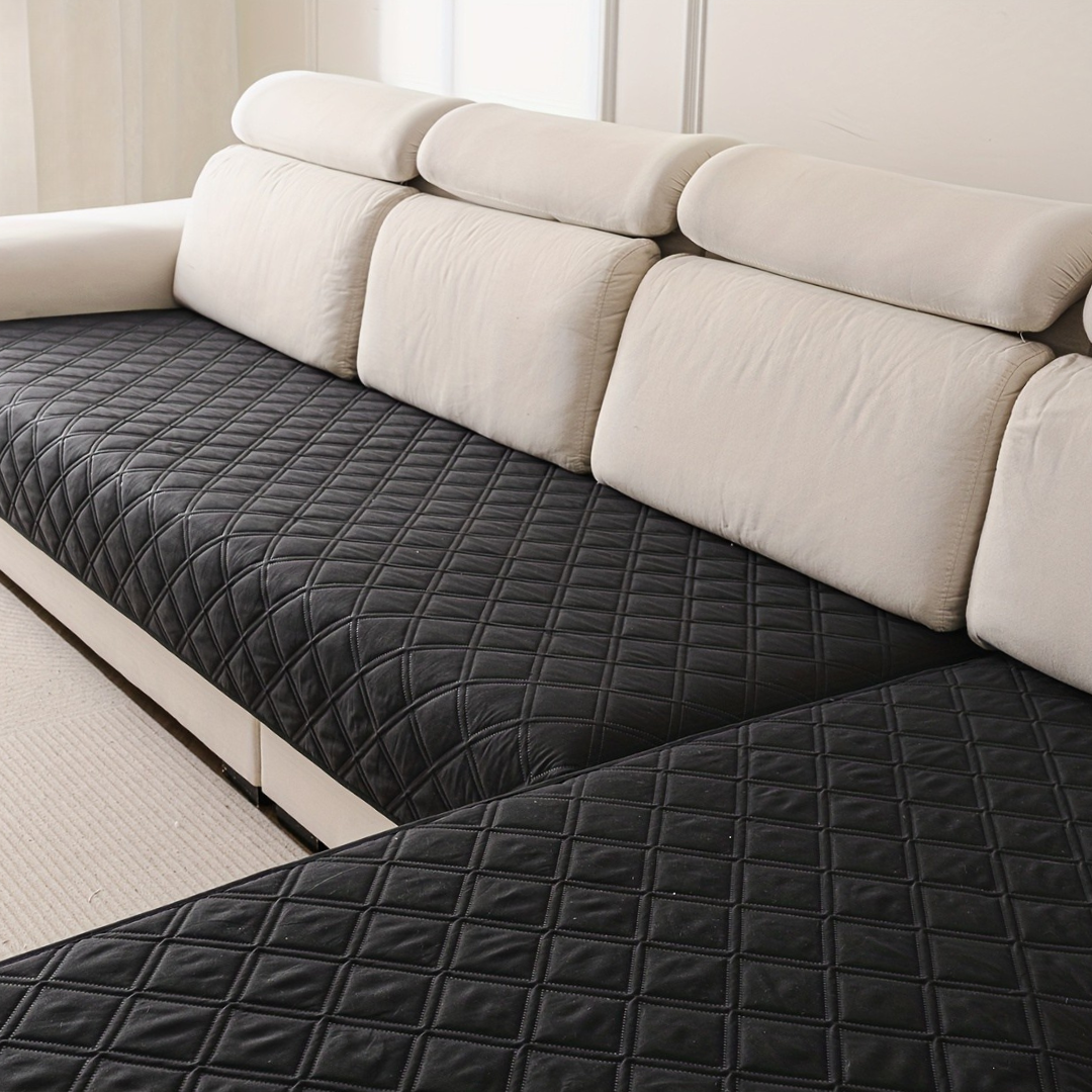 Non-Slip Embossed Polyester Sofa Cover (2-Piece Set)