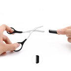 Eyebrow Scissors Precision Comb Ergonomic Grip Stainless Steel Blades