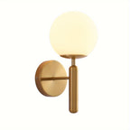 Stylish Metal Bedroom Light Fixture | Contemporary Glass Wall Sconce