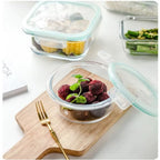 Lunchbox Borosilicate Glass Air-Tight Leak-Proof Oven & Microwave Safe