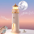 LED Lamp for Room Decor with Lighthouse Night Light Projection