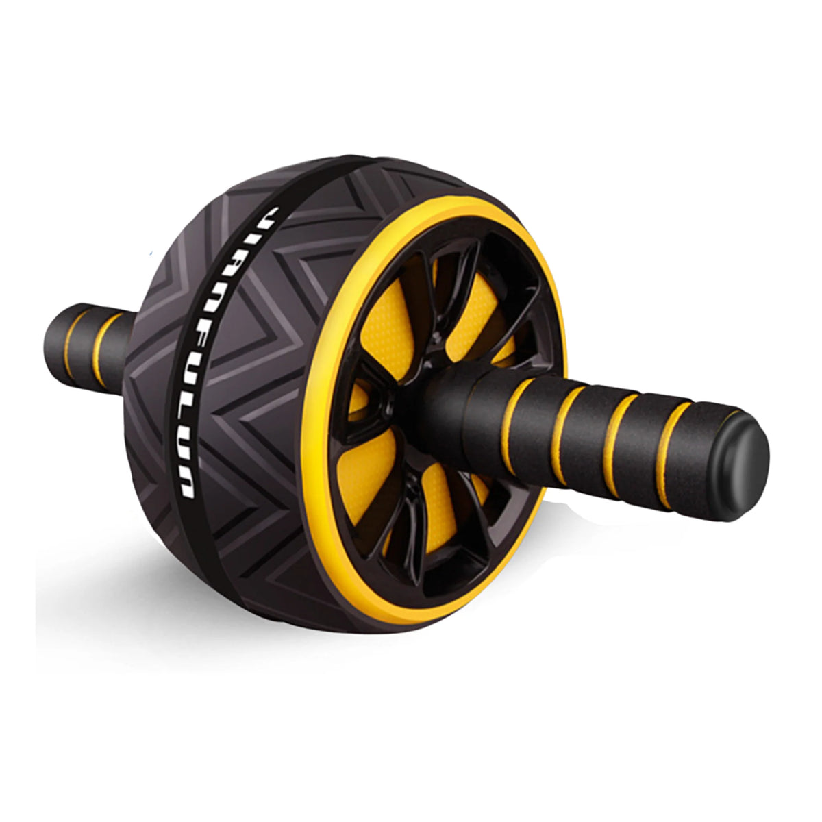 Ab Roller Wide-Wheel Foam Grip & Anti-Slip Knee Mat
