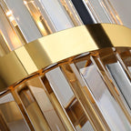 Contemporary Stainless Steel Sconce - Crystal Wall Lighting Fixture