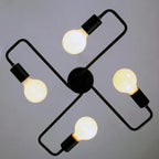 Modern Multi-Arm Sputnik Lamp - Industrial Style Black Ceiling Fixture