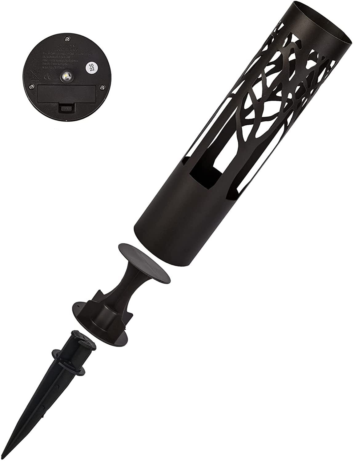 Bronze Metal Cylinder Solar Pathway Light for Garden