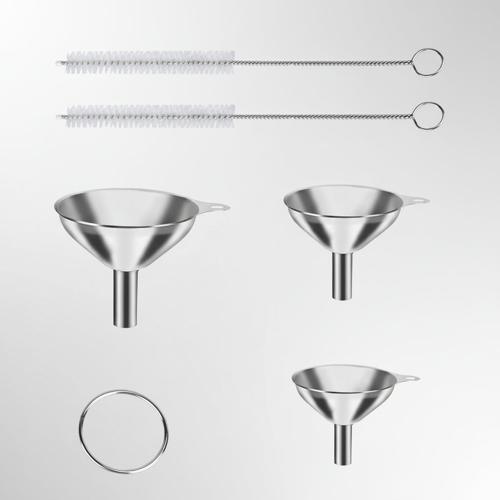 3-Piece Stainless Steel Funnel Set for Kitchen Bottles and Spices
