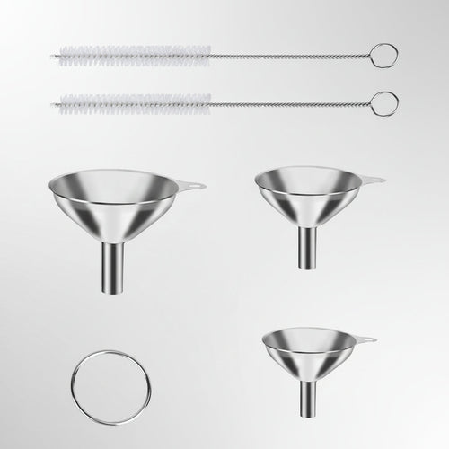 3-Piece Stainless Steel Funnel Set for Kitchen Bottles and Spices