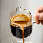 4oz Glass Measuring Pitcher for Espresso with Double Spout