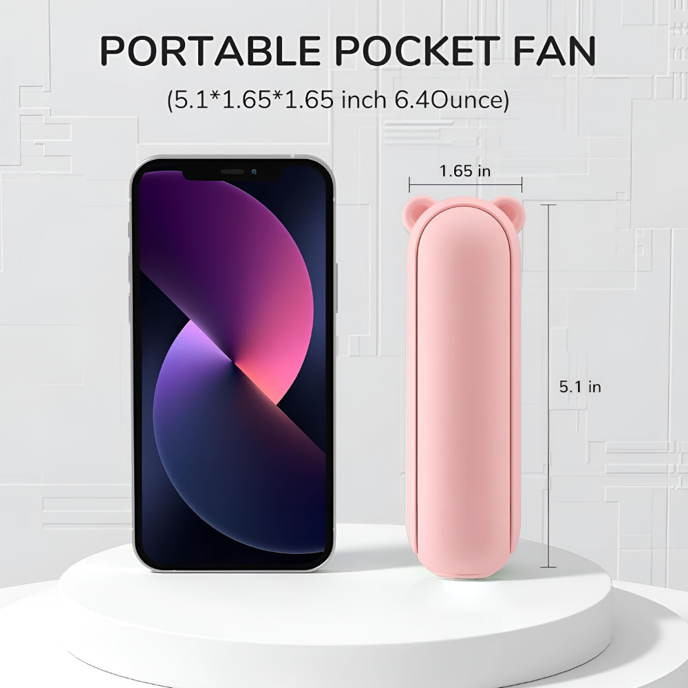 Pocket-Sized USB Rechargeable Handheld Cooling Fan