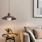 Elegant Walnut Wood Hanging Light Fixture