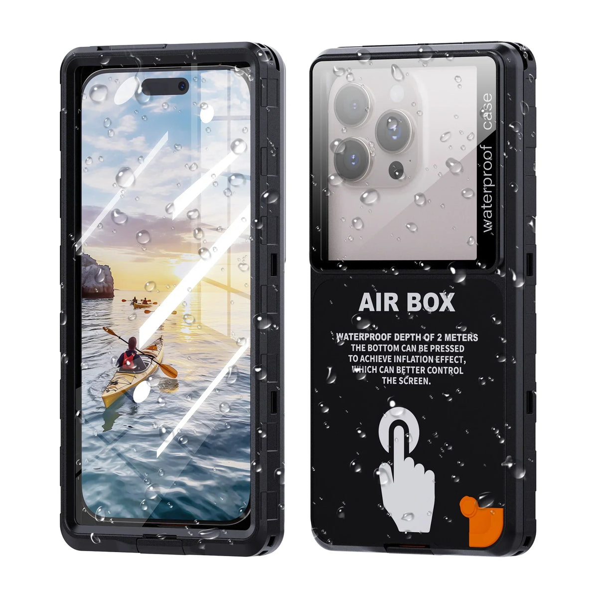 Waterproof Phone Case Set of 2 IP68 Universal Fit